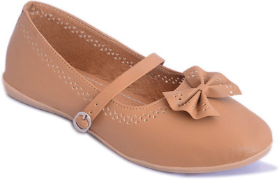 

Myra Ethnic Bow Bellies For Women(Tan