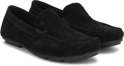 

Peter England PE Loafers For Men(Black, Suede black