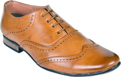 

Shoebook Brogue Shoes Lace Up For Men(Tan