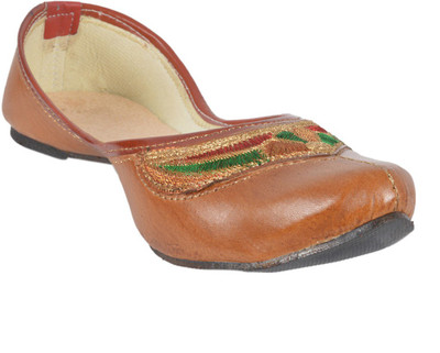 

DFR Light Brown Jutti for Women For Women(Brown, 05 brown