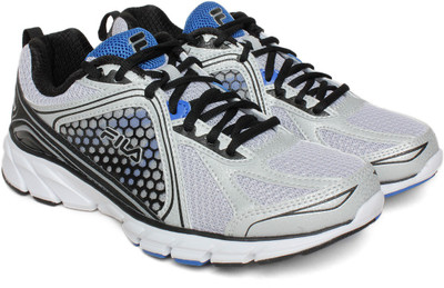 

Fila Running Shoes For Men(White, Met sil/blk/prc blu