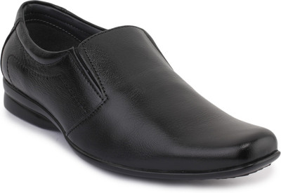 

Metrogue Genuine Leather with Leather Lining Dress Shoes Slip On For Men(Black, Black