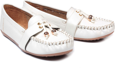 Bare Soles Loafers For Women(White