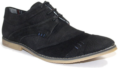 

Guava Suede Leather- Black Casual Shoes For Men(Black