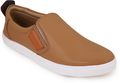 

Quarks Loafers with side patch Slip On Sneakers For Men(Tan), Beige