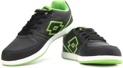 Lotto Logo Plus III Running Shoes For Men(Black, Green, Black;lime