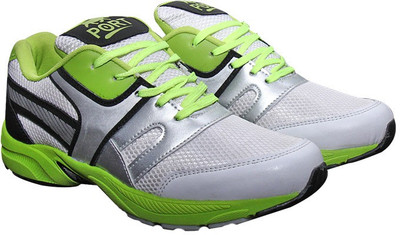 

Port Predator Wht Grn Running Shoes For Men(Silver), Green