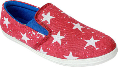 

Promenade Leisure Star Canvas Shoes For Men(Red)