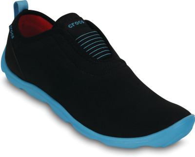 

Crocs Casuals For Women(Black), Black/electric blue