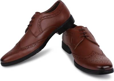 Tufli Brogue Brown Formal Lace Up