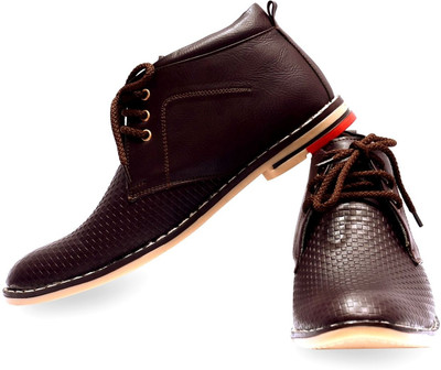 

Sam Stefy Synthetic Leather Sneakers For Men(Brown)