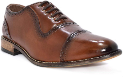 

Footcholic Louis brogue Lace Up For Men(Brown