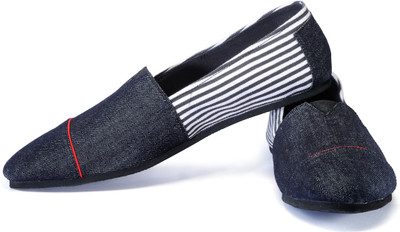 FUNK Bish Black and White Loafers For Men(Black)