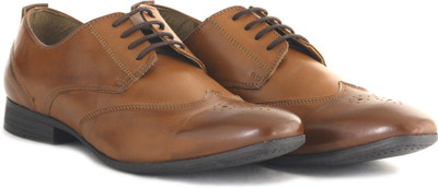 

Knotty Derby Alastor Wing Cap Brogue Lace up For Men(Brown, Tan+brown