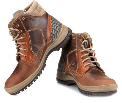 

tZaro Tank Boots For Men(Brown), Textured brown