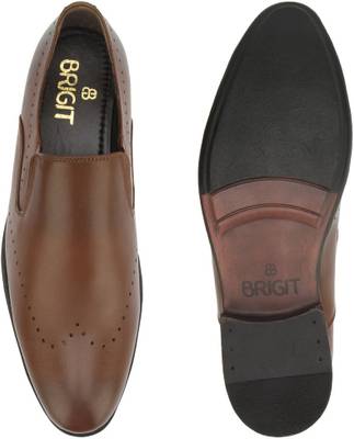 Brigit Wing Tip Formal Shoes Black Slip On