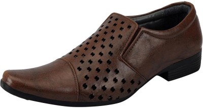 

FAUSTO Corporate Slip On For Men(Brown