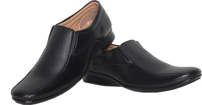 

Azzaro Black Drop Slip On Shoes For Men(Black