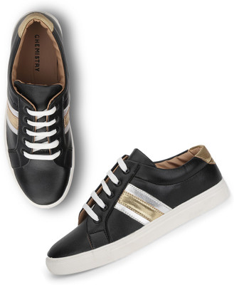 

Chemistry White Basic Sneakers For Women(Multicolor, Black