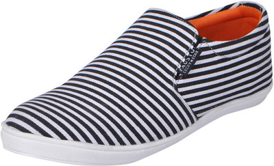 

FAUSTO Canvas Shoes For Men(Black, Black white