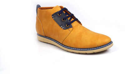 

Vebero Dude-Cloud 9 LaceUps Boots For Men(Yellow)
