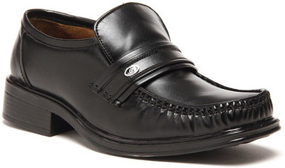 

Zapatoz Black Office Slip On Shoes For Men(Black