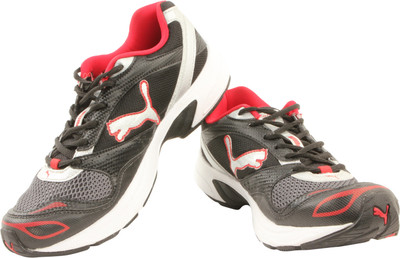 

Puma Exsis II Ind Running Shoes For Men(White, Black;high risk red