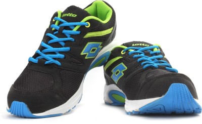 

Lotto SANTANA Running Shoes For Men(Black, Green), Black/lime