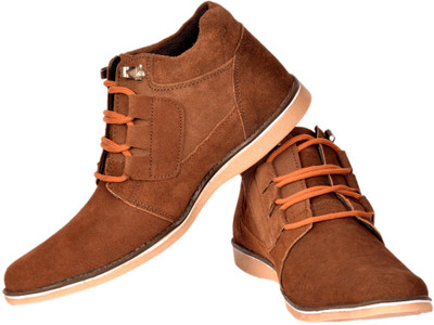 

Prolific Suede Leather Ankle Boots For Men(Tan)