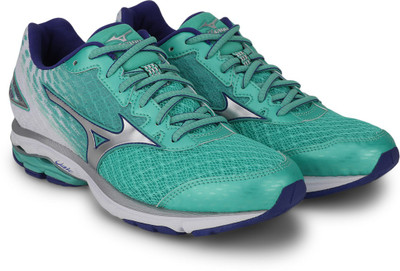 

Mizuno WAVE RIDER 19 (W) Running Shoes For Men, Atlantis/silver/clematis blue