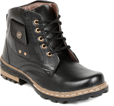 

Shoe Island Premium Quality Black Boots For Men(Black
