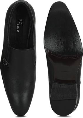 Kielz Kielz Black Formal Slip-Ons Shoes Corporate Casuals