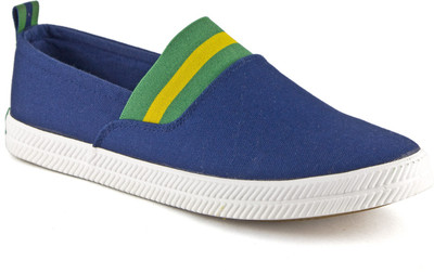 

DeVEE Contrast Color Navy - Green Canvas Shoes For Men(Blue, Navy