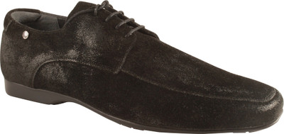 

Salt N Pepper 10-576 Virtual Black Suede Party Wear For Men(Black