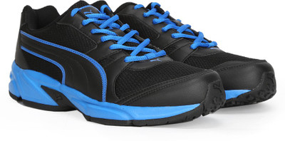 

Puma Strike Fashion II DP Running Shoes For Men(Black, Blue, Puma black-electric blue lemonade
