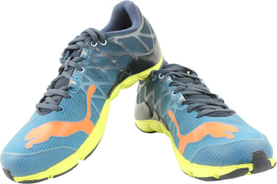 

Puma Mobium Elite v2 Running Shoes For Men(Blue, Green), Metalic blue;insignia blue;fluro peach