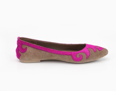 Zebba Amara Bellies For Women(Pink, Tan)