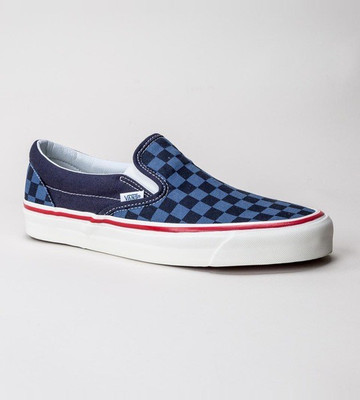 

Vans Slip-On 98 Reissue Loafer For Men(Navy, (50th) stv/checkers/navy/blue