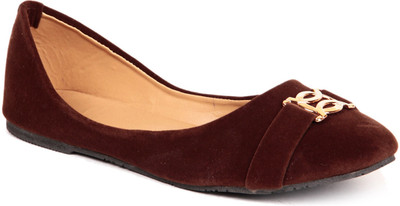 Ignis Round buckle Women Bellies For Women(Brown, Brown001
