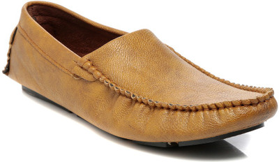 

TEN Beige Leather Loafers Loafers For Men(Beige