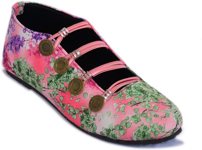 

Myra Floral Print Bellies For Women(Multicolor, Pink floral