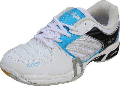 

Vijayanti Badminton Shoes For Men(White, Blue