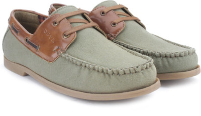 

U.S. Polo Assn Men Boat Shoes For Men(Green, Olive/ tan