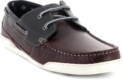 

Red Tape Men Genuine Leather Boat Shoes For Men(Brown, Navy, Bordo