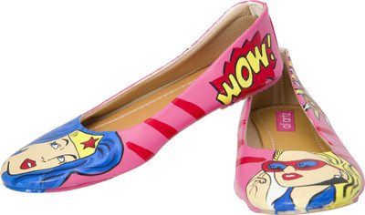 

Al Artz Hand Painted Funky Casual Ballerina Shoes For Women(Multicolor