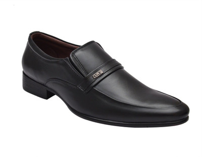 

Bxxy Black Genuine Leather Slip On Shoes For Men(Black)