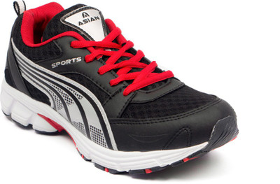 

Asian Running Shoes For Men(Black, Red