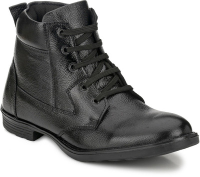 Mactree men's black leather boots discount