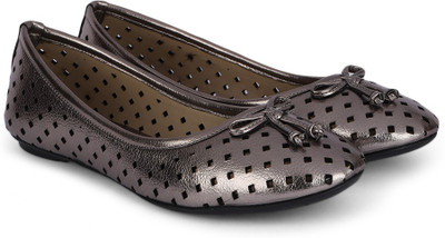 

Chemistry Lase Cut Ballerinas For Women(Grey, Gun metal