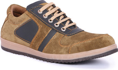 

Shumael Olive Suede Leather Casual Shoes For Men(Olive)